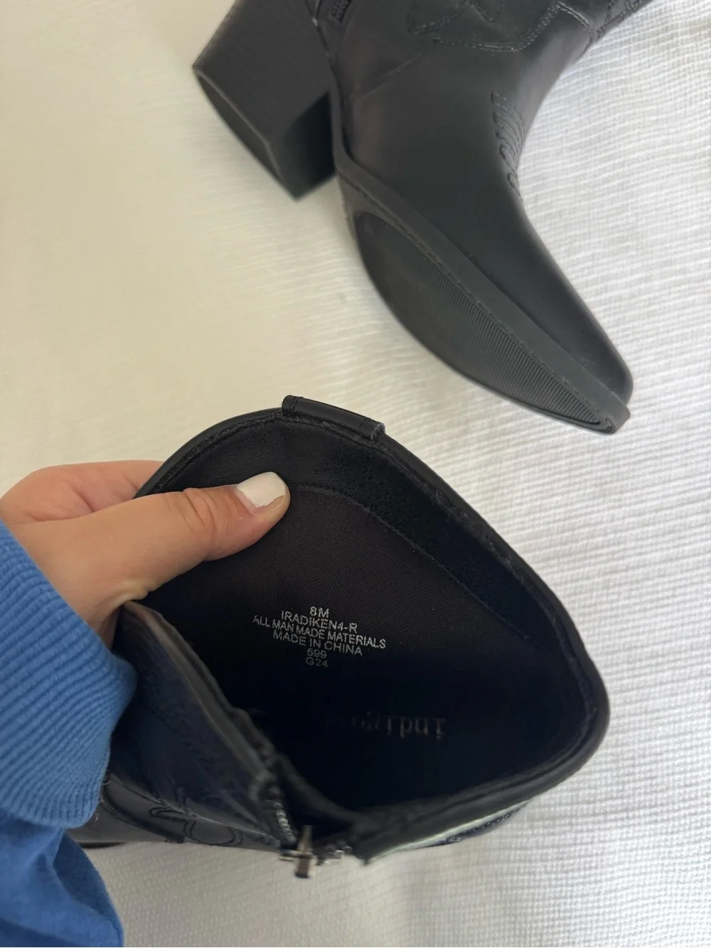 Brand New Women's Black Western Ankle Boots - Sleek Cowboy Heel